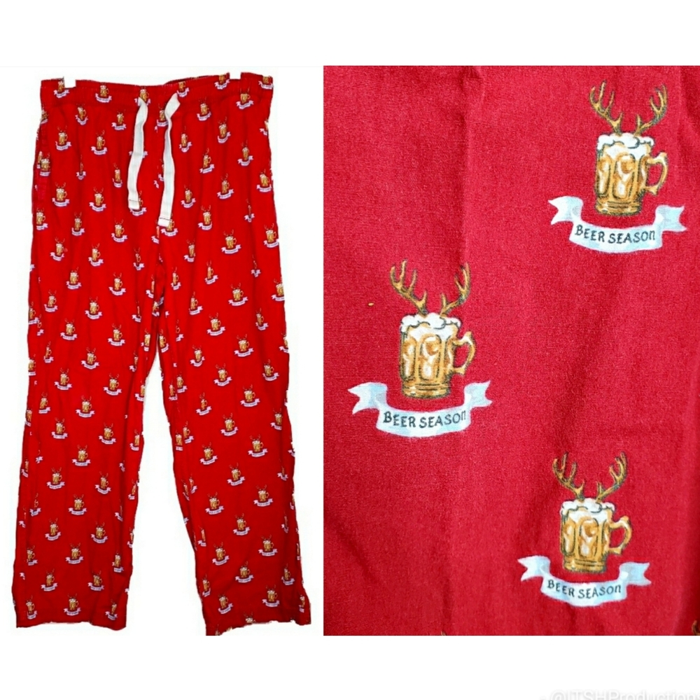 12) AMERICAN EAGLE  Novelty "Beer Season" Lounge Pants Sz. M